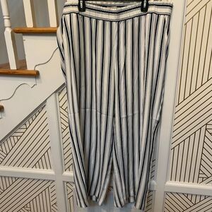 Loft Striped Wide Leg Trousers NWT